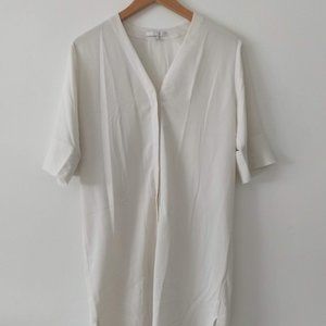 Oak + Fort Off White Shirt-Dress